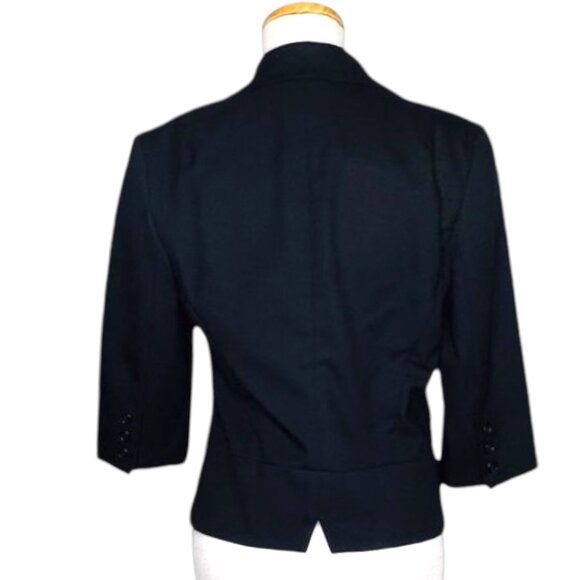 Trina Turk Womens Black 3/4 Sleeve Vintage Blazer Jacket Size 4  Made in USA - Picture 3 of 12